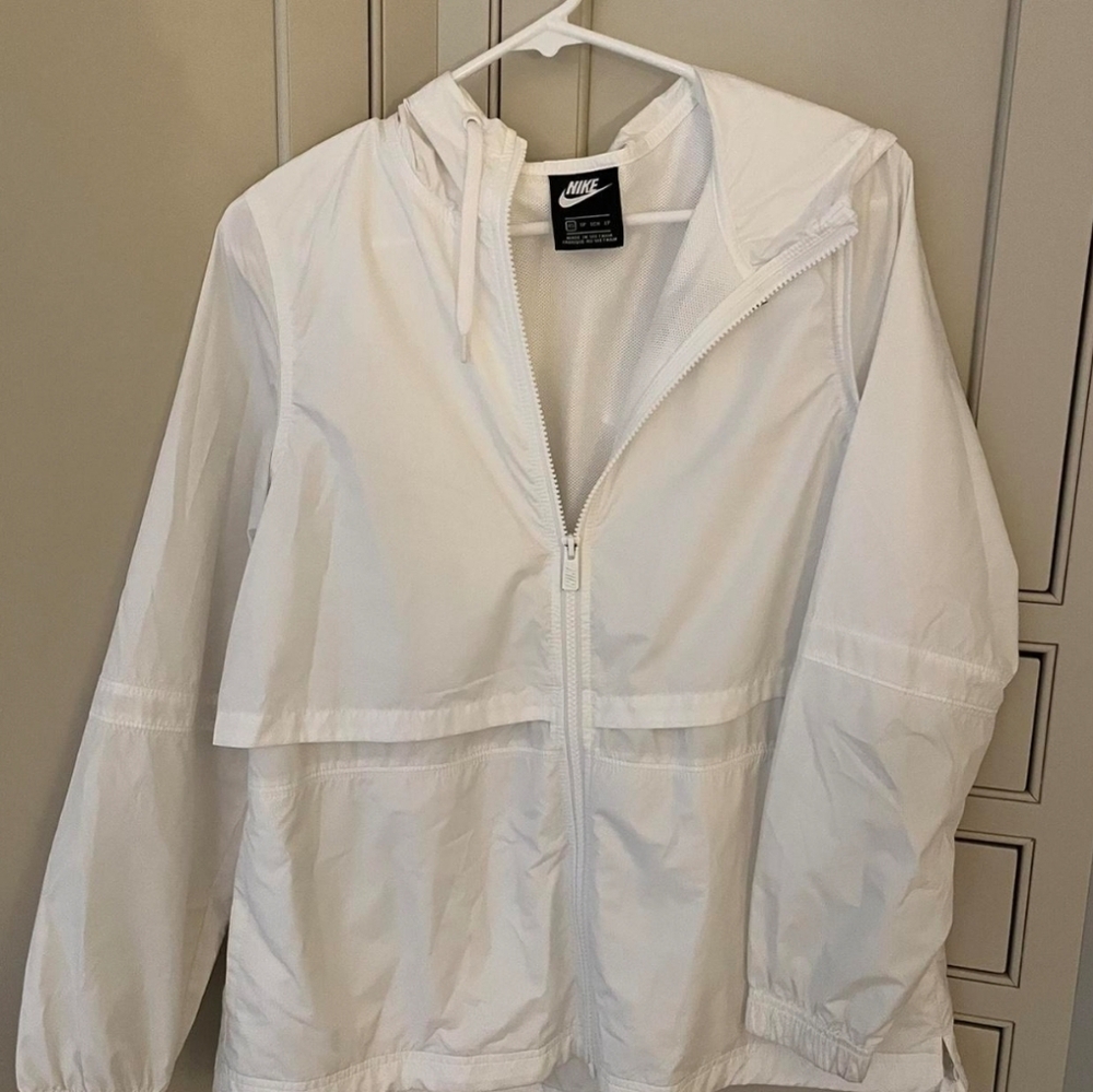 Nike White Womens Windbreaker Size XS